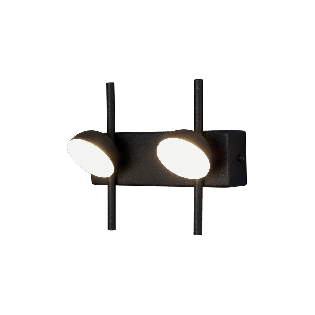 M6420 Adn 2 Light Wall Lamp 6W LED Black
