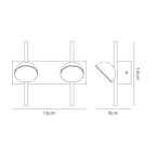 M6420 Adn 2 Light Wall Lamp 6W LED Black