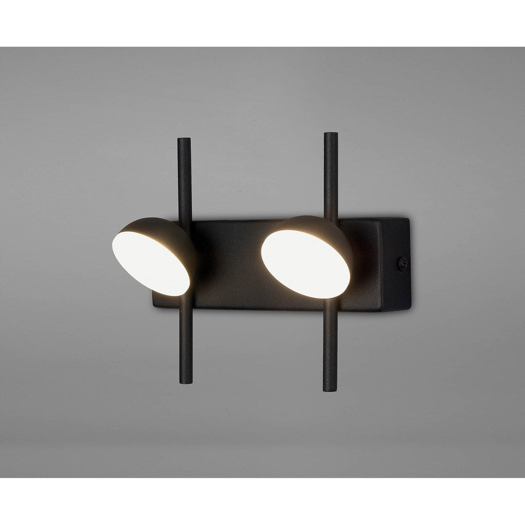 M6420 Adn 2 Light Wall Lamp 6W LED Black