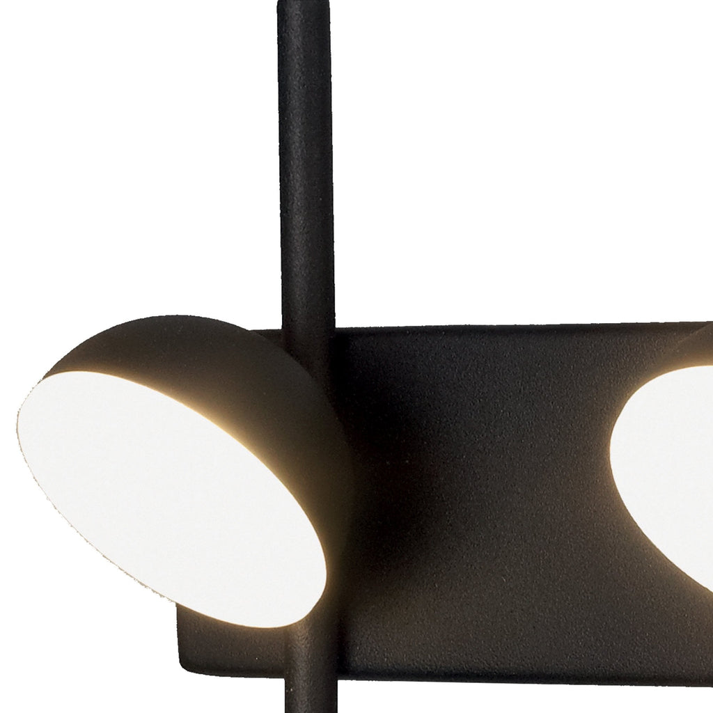 M6420 Adn 2 Light Wall Lamp 6W LED Black