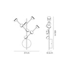 M6419 Adn 8 Light Wall Lamp 24W LED Black