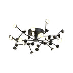 M6422 Adn 36 Light Ceiling Round 74cm 100W LED Black