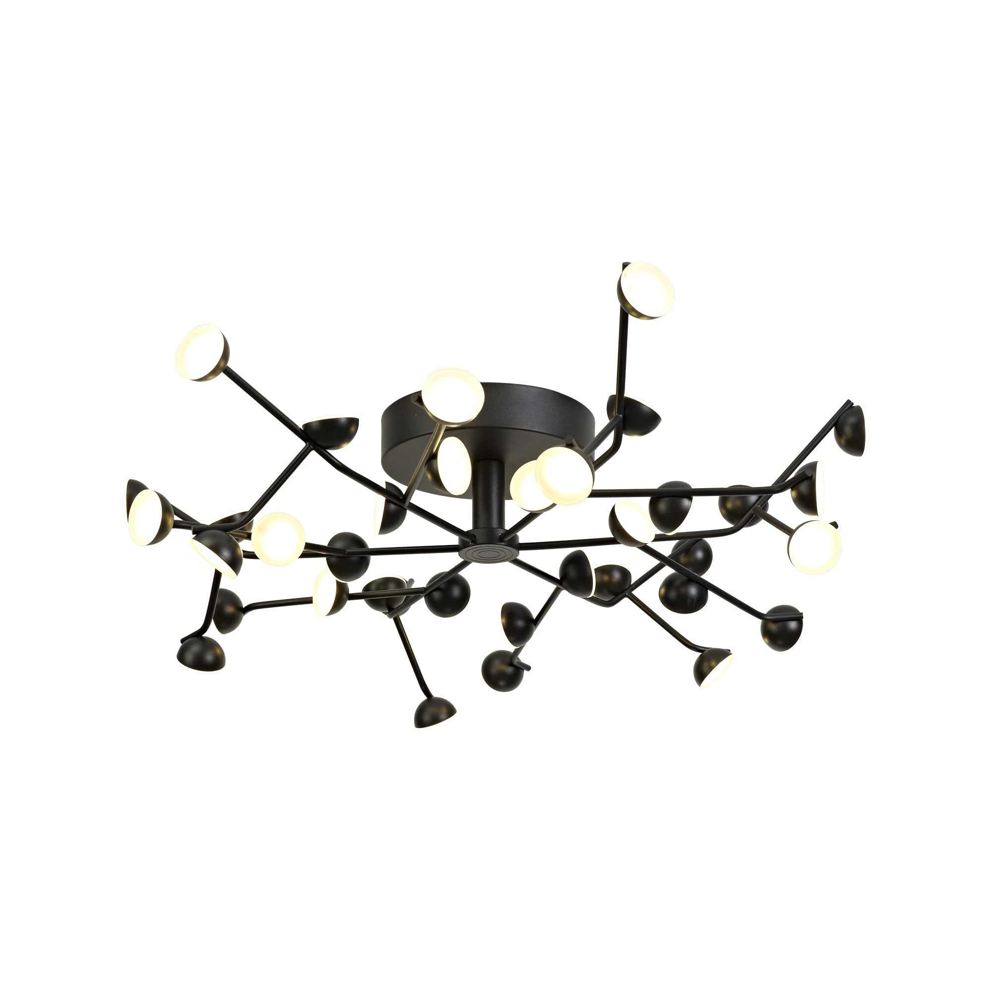 M6422 Adn 36 Light Ceiling Round 74cm 100W LED Black