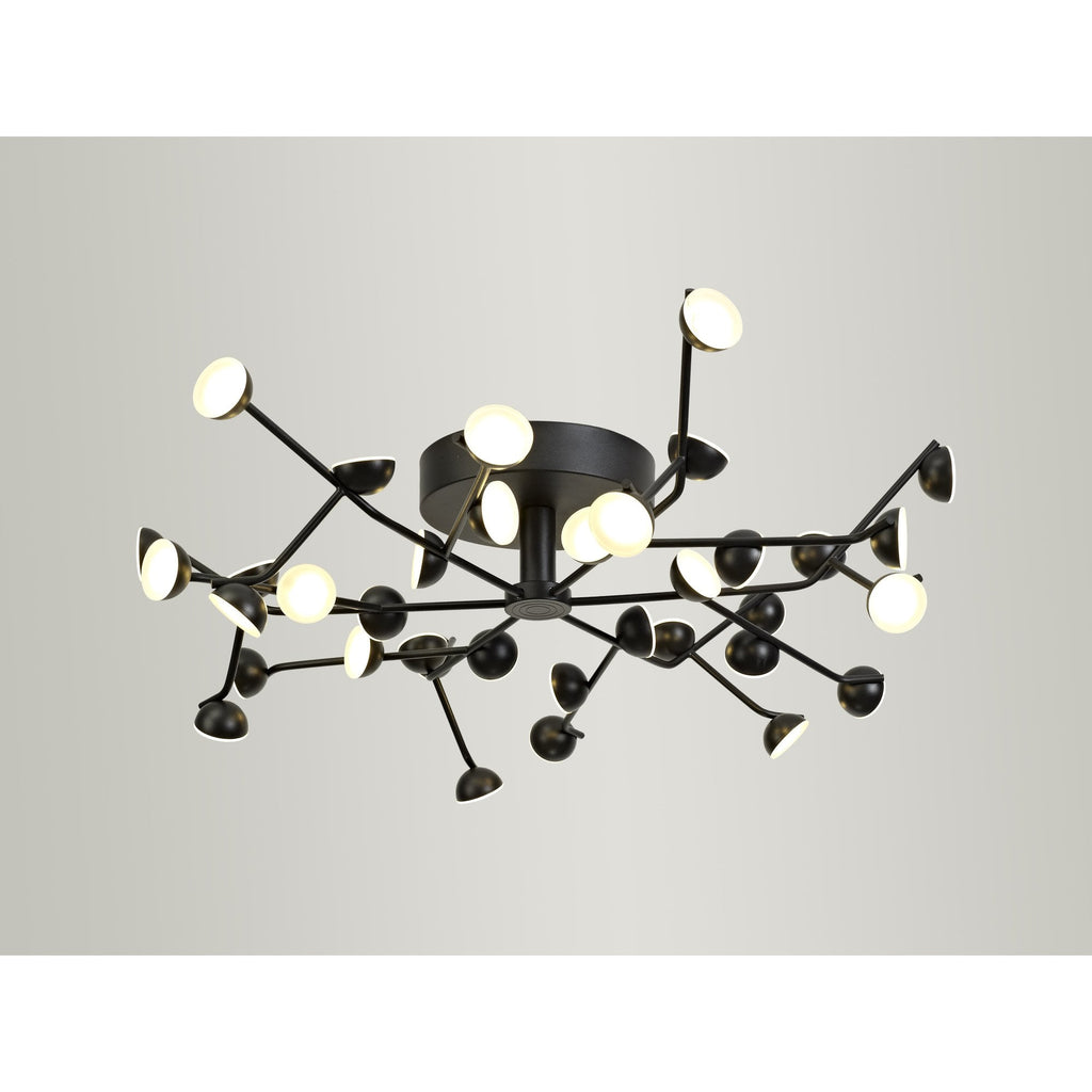 M6422 Adn 36 Light Ceiling Round 74cm 100W LED Black