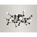 M6422 Adn 36 Light Ceiling Round 74cm 100W LED Black