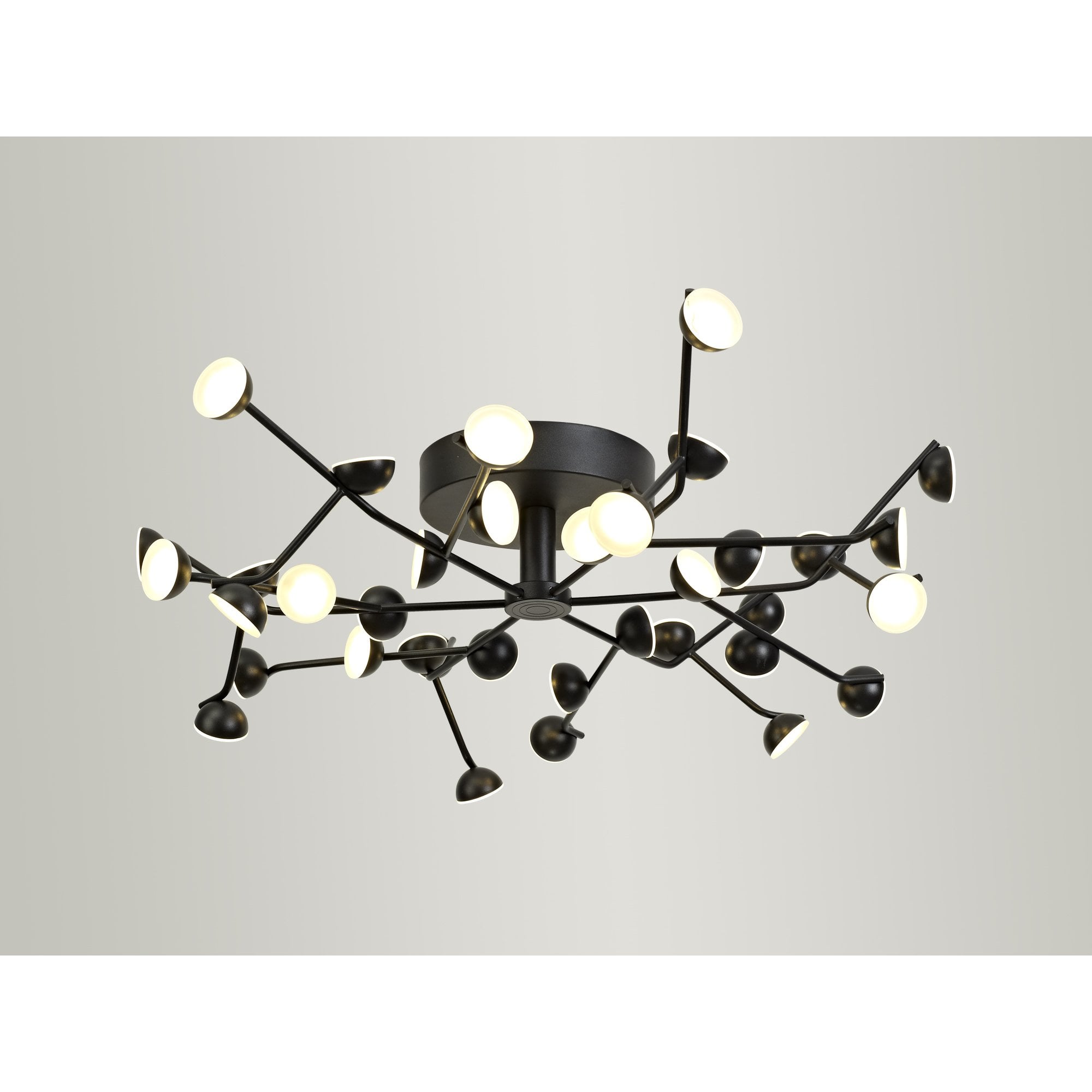 M6422 Adn 36 Light Ceiling Round 74cm 100W LED Black