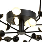 M6422 Adn 36 Light Ceiling Round 74cm 100W LED Black