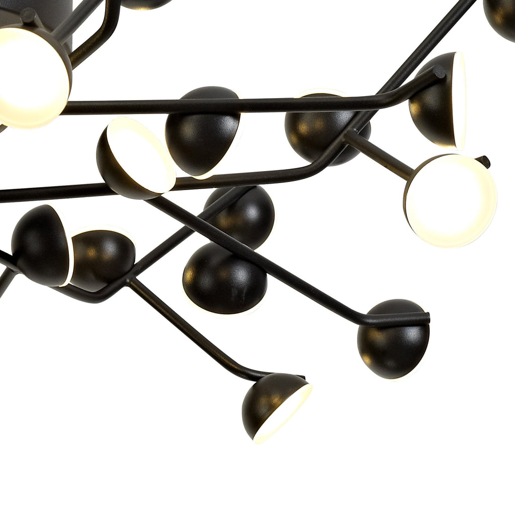 M6422 Adn 36 Light Ceiling Round 74cm 100W LED Black