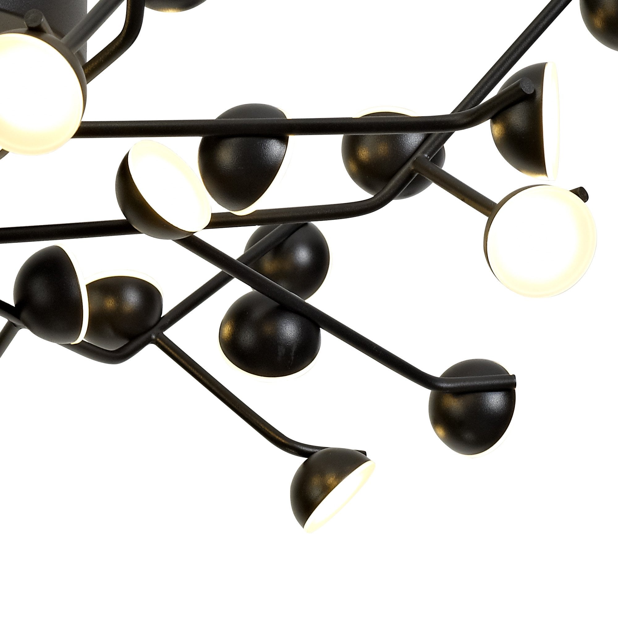 M6422 Adn 36 Light Ceiling Round 74cm 100W LED Black