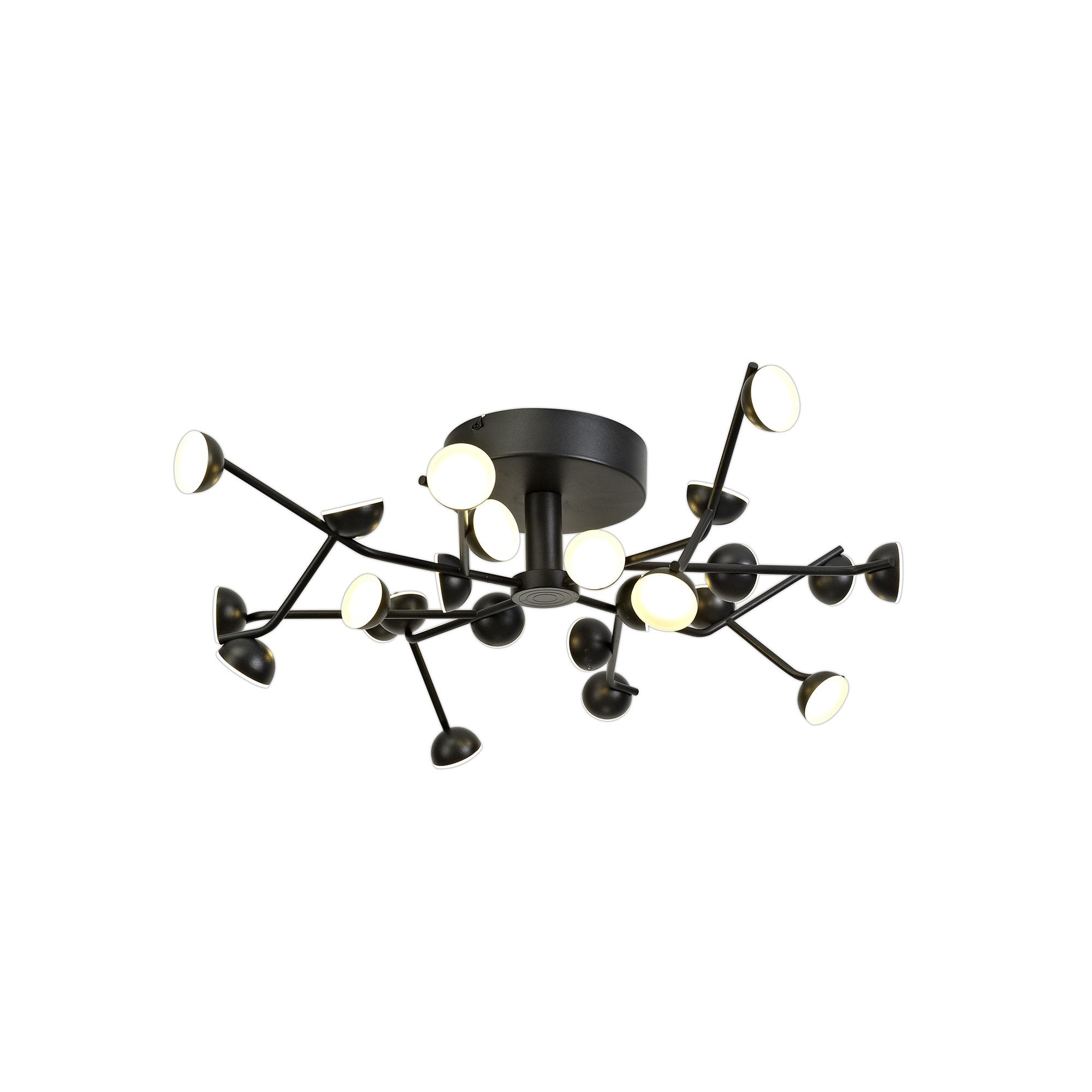 M6423 Adn 24 Light Ceiling Round 65.8cm 72W LED Black