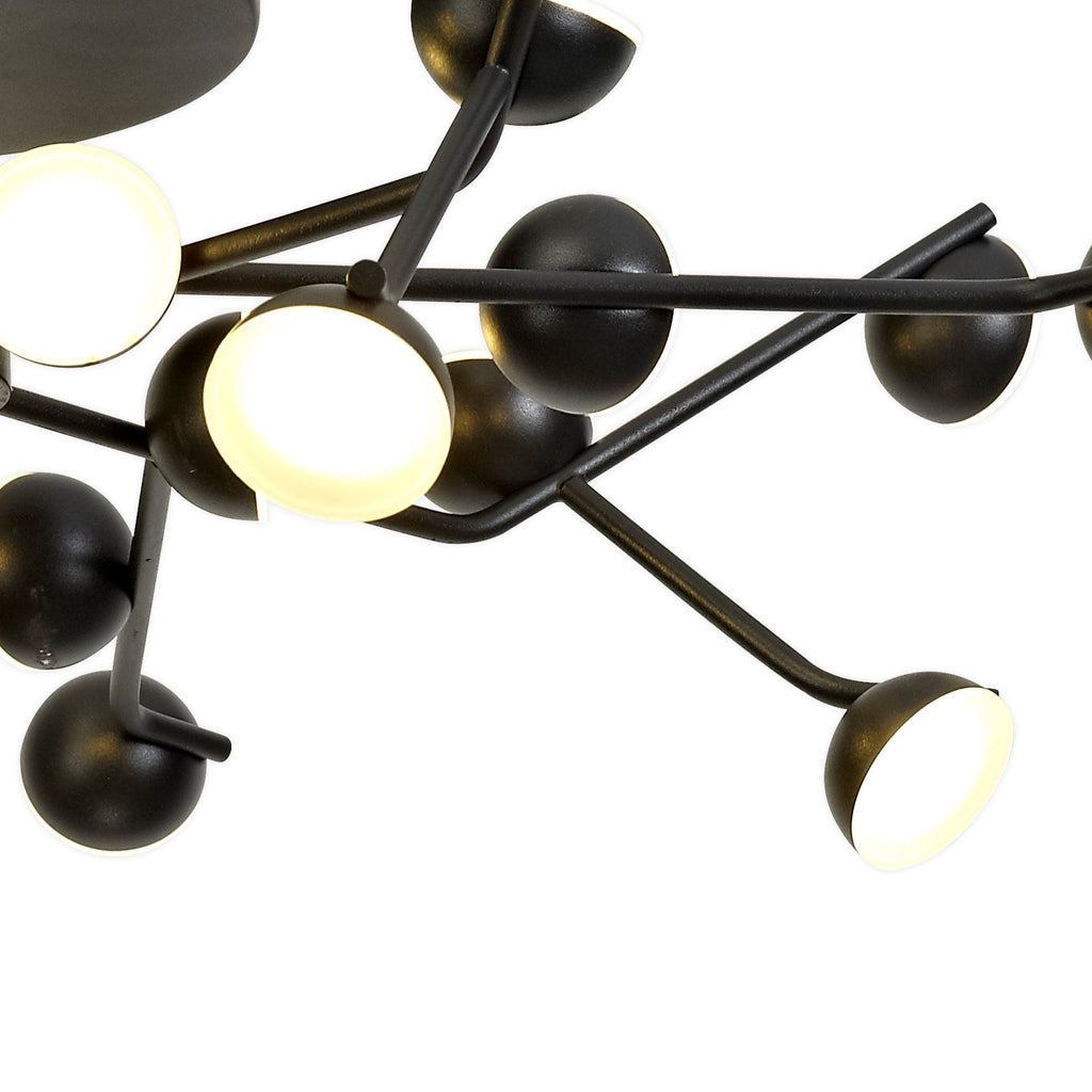 M6423 Adn 24 Light Ceiling Round 65.8cm 72W LED Black