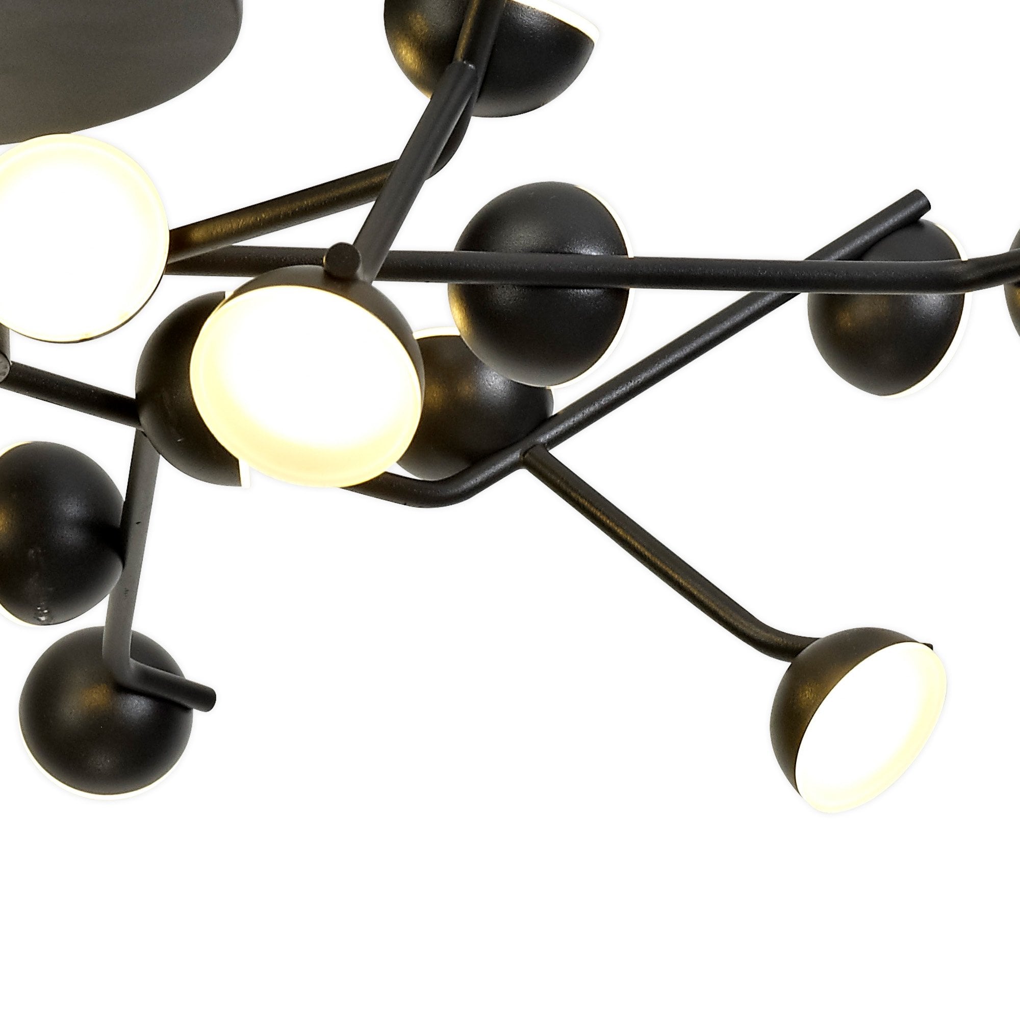 M6423 Adn 24 Light Ceiling Round 65.8cm 72W LED Black