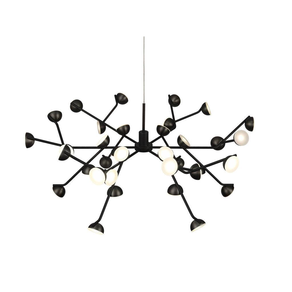 M6417 Adn 36 Light Pendant Round 74cm 100W LED Black