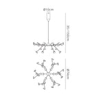 M6417 Adn 36 Light Pendant Round 74cm 100W LED Black