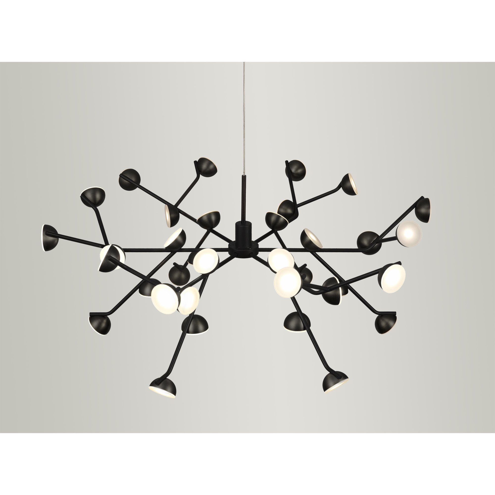 M6417 Adn 36 Light Pendant Round 74cm 100W LED Black