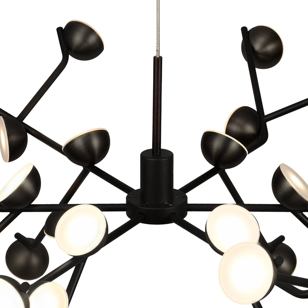 M6417 Adn 36 Light Pendant Round 74cm 100W LED Black