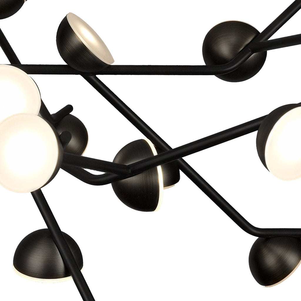 M6417 Adn 36 Light Pendant Round 74cm 100W LED Black