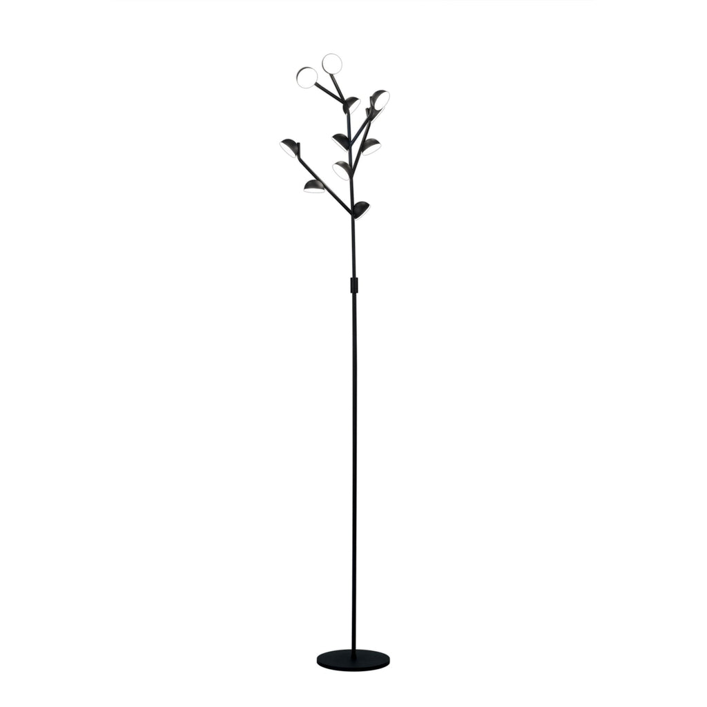 M6421 Adn 10 Light Floor Lamp 158cm 30W LED Black