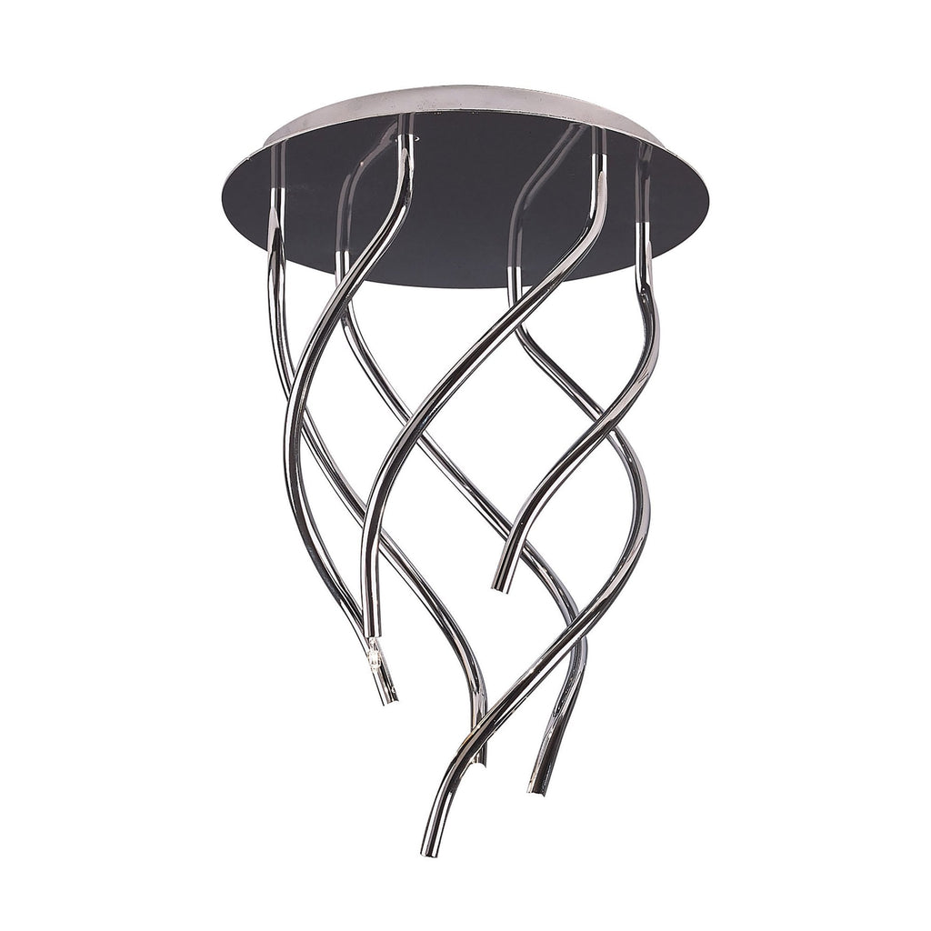 M0003 Aire Ceiling Round 6 Light G4 Vertical Arms Polished Chrome