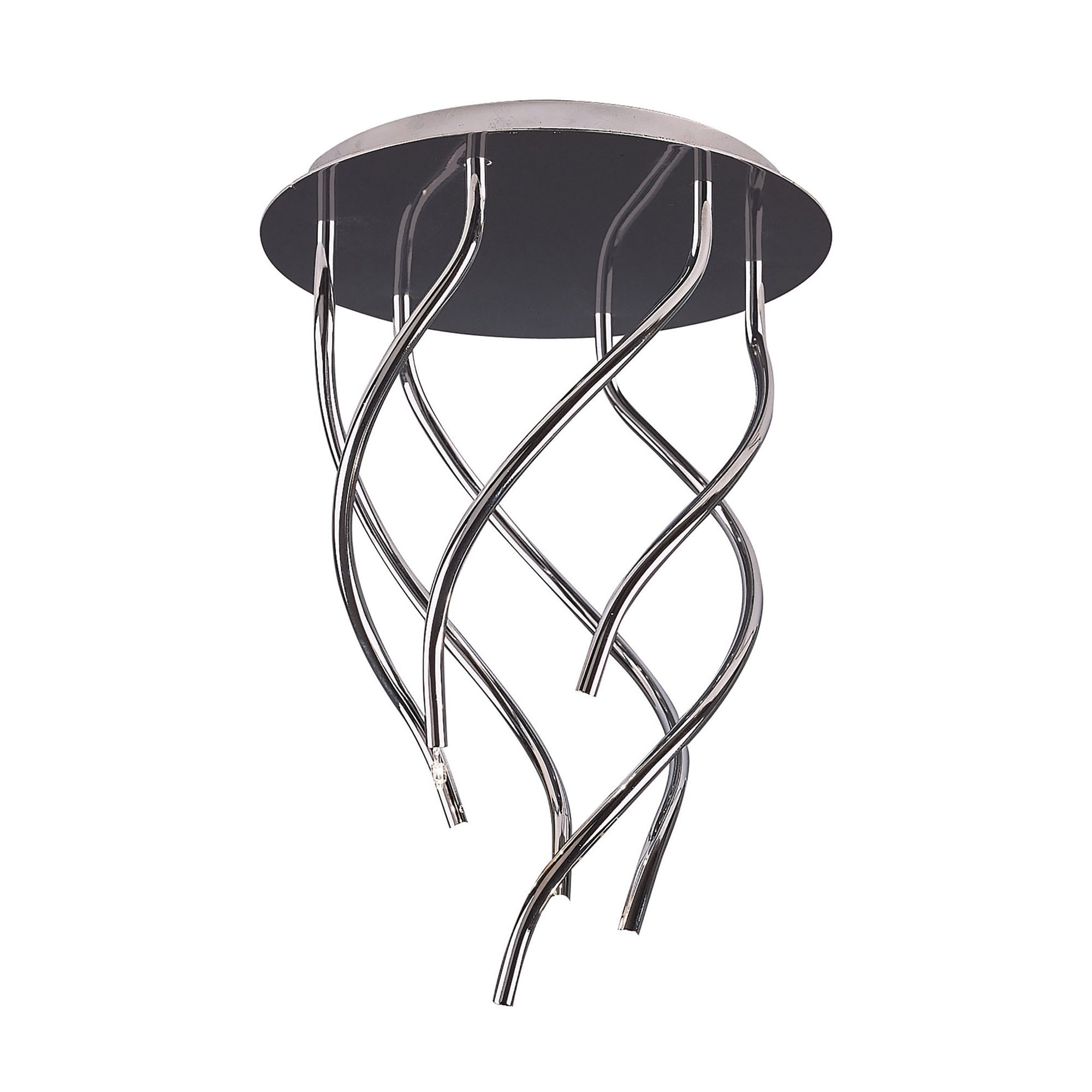 M0003 Aire Ceiling Round 6 Light G4 Vertical Arms Polished Chrome