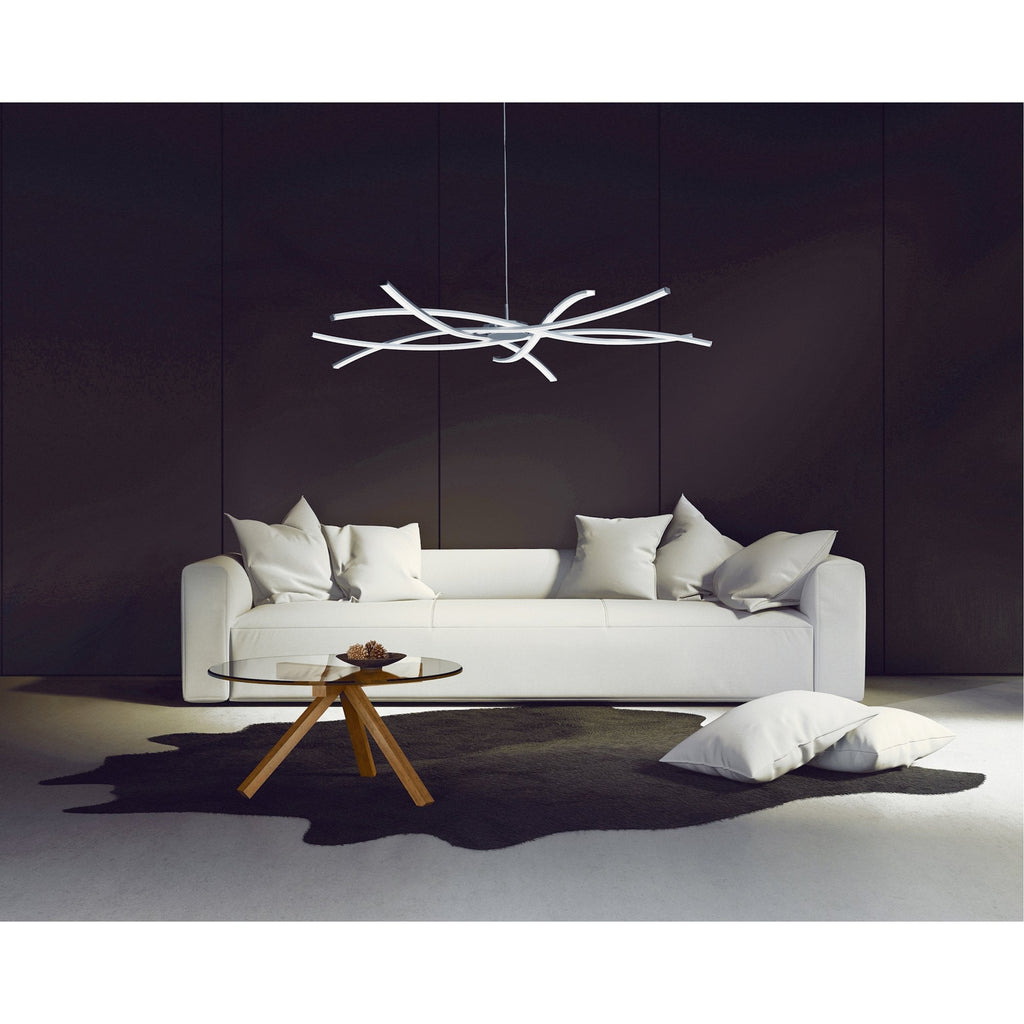 M0003 Aire Ceiling Round 6 Light G4 Vertical Arms Polished Chrome