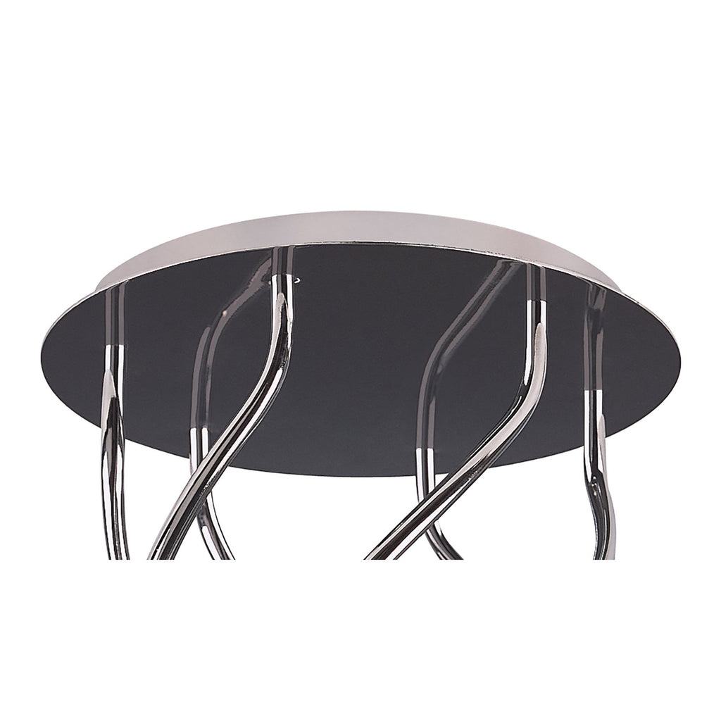 M0003 Aire Ceiling Round 6 Light G4 Vertical Arms Polished Chrome