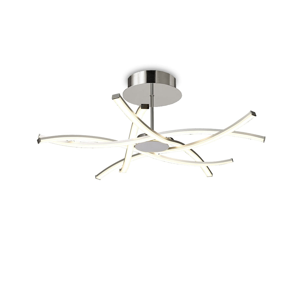 M6030 Aire Semi Flush 42W LED Silver/Frosted Acrylic/Polished Chrome