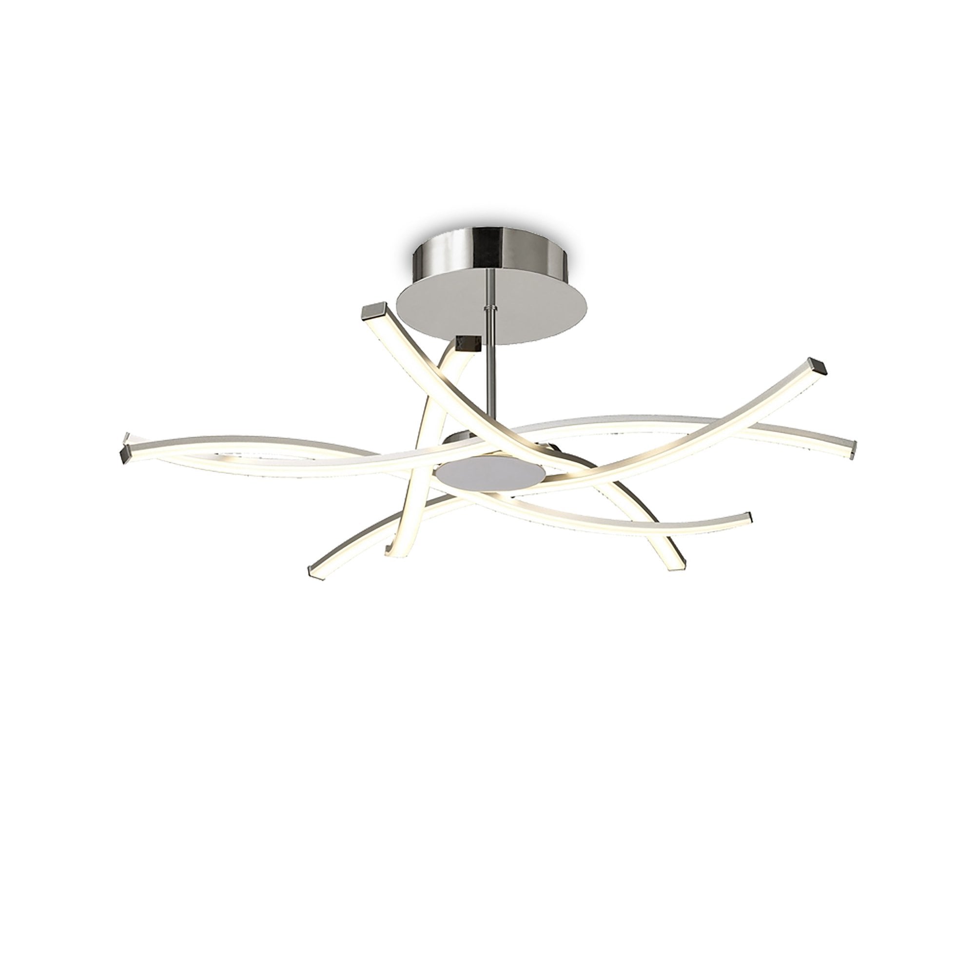 M6030 Aire Semi Flush 42W LED Silver/Frosted Acrylic/Polished Chrome