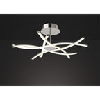 M6030 Aire Semi Flush 42W LED Silver/Frosted Acrylic/Polished Chrome