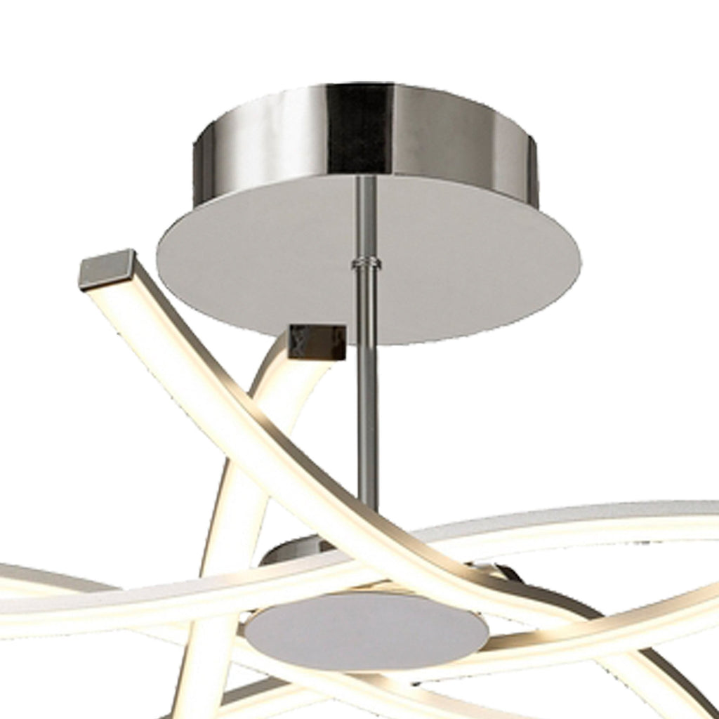 M6030 Aire Semi Flush 42W LED Silver/Frosted Acrylic/Polished Chrome