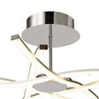 M6030 Aire Semi Flush 42W LED Silver/Frosted Acrylic/Polished Chrome