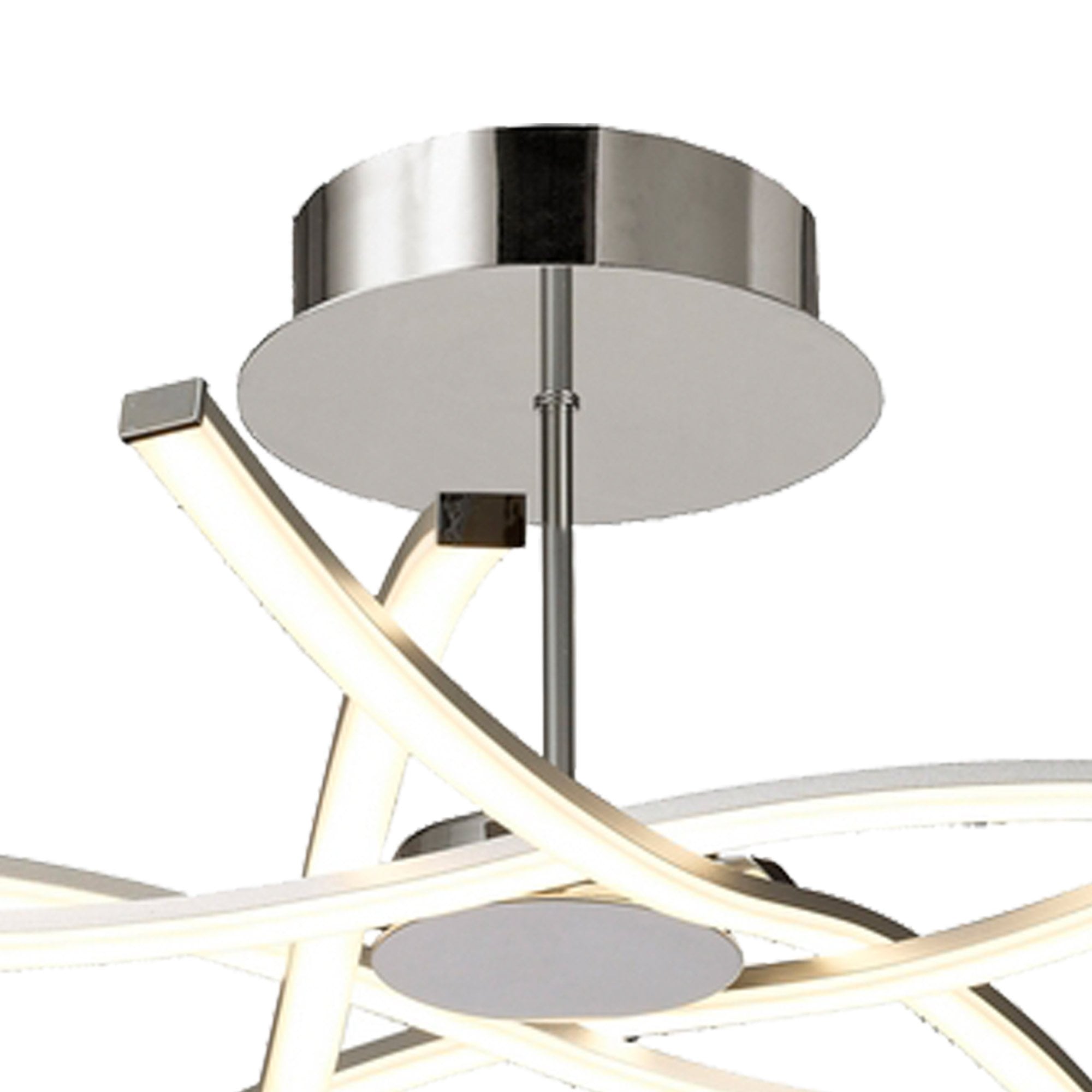 M6030 Aire Semi Flush 42W LED Silver/Frosted Acrylic/Polished Chrome