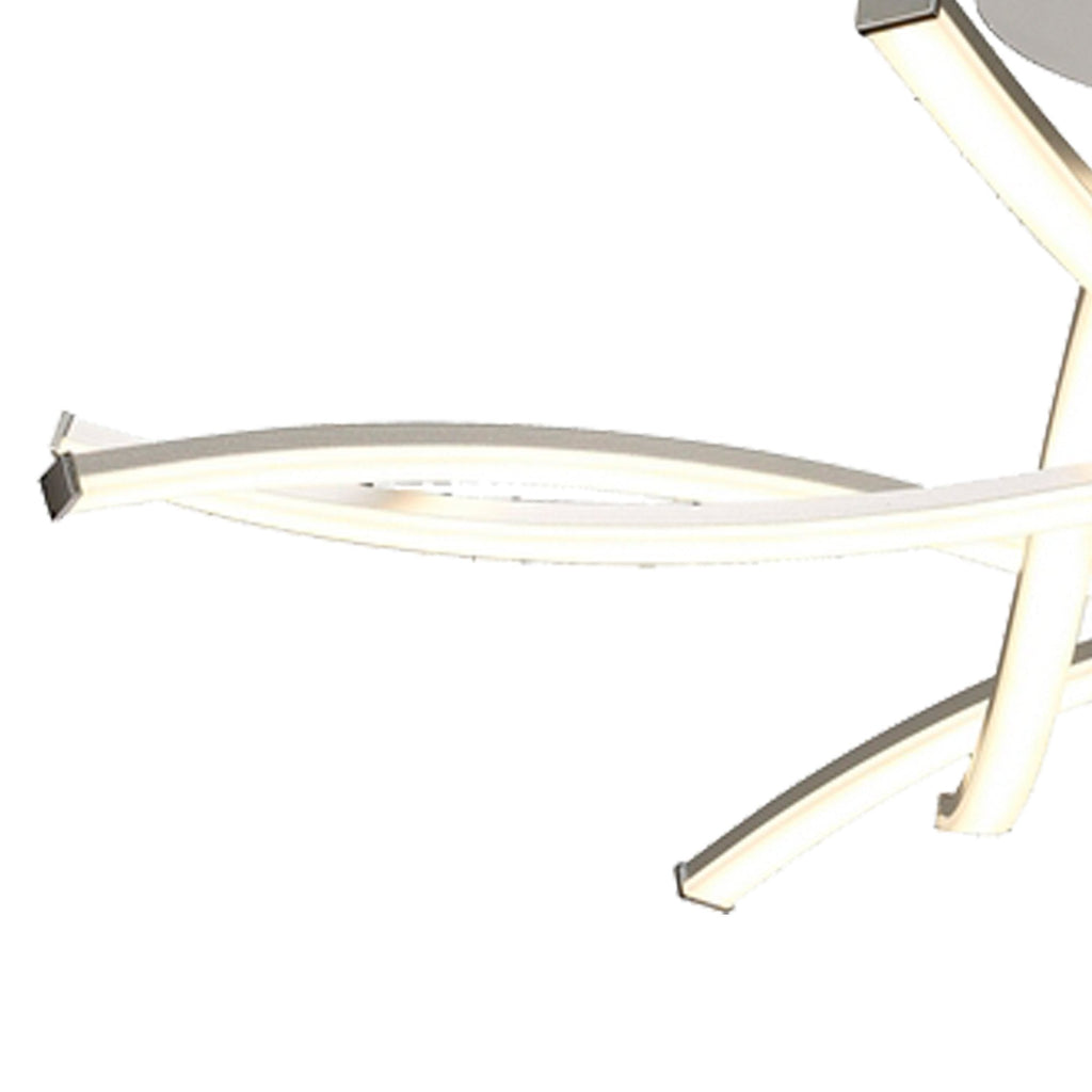 M6030 Aire Semi Flush 42W LED Silver/Frosted Acrylic/Polished Chrome