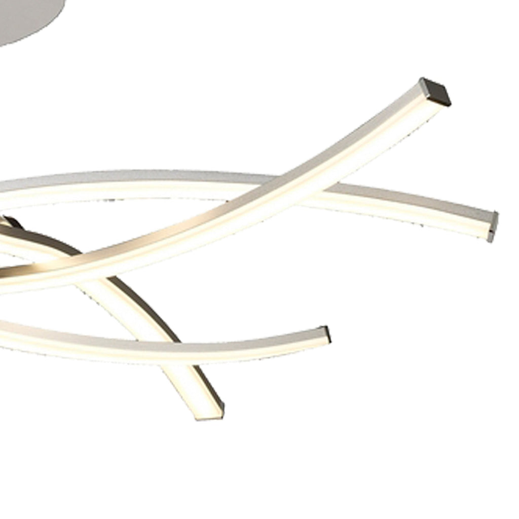 M6030 Aire Semi Flush 42W LED Silver/Frosted Acrylic/Polished Chrome