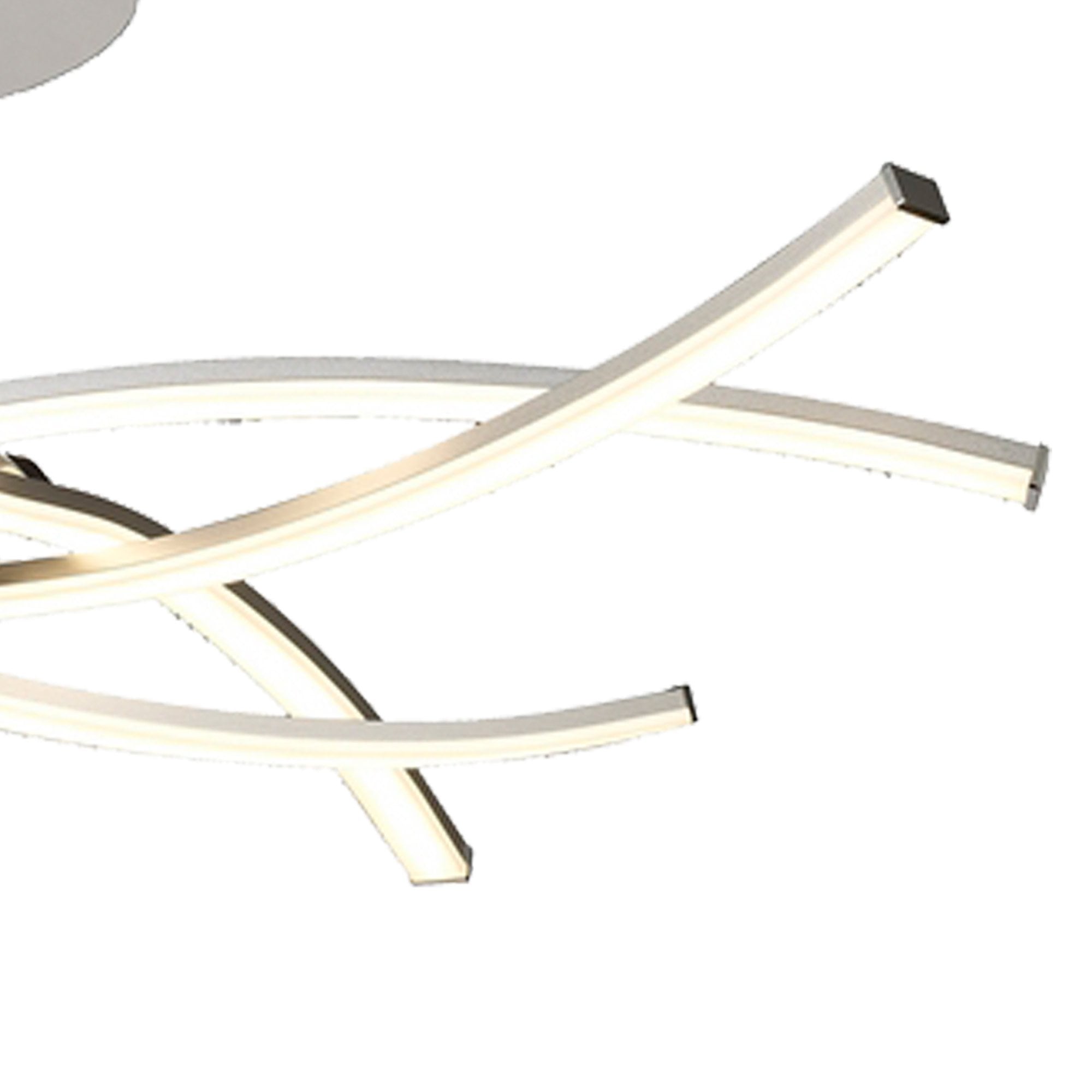 M6030 Aire Semi Flush 42W LED Silver/Frosted Acrylic/Polished Chrome