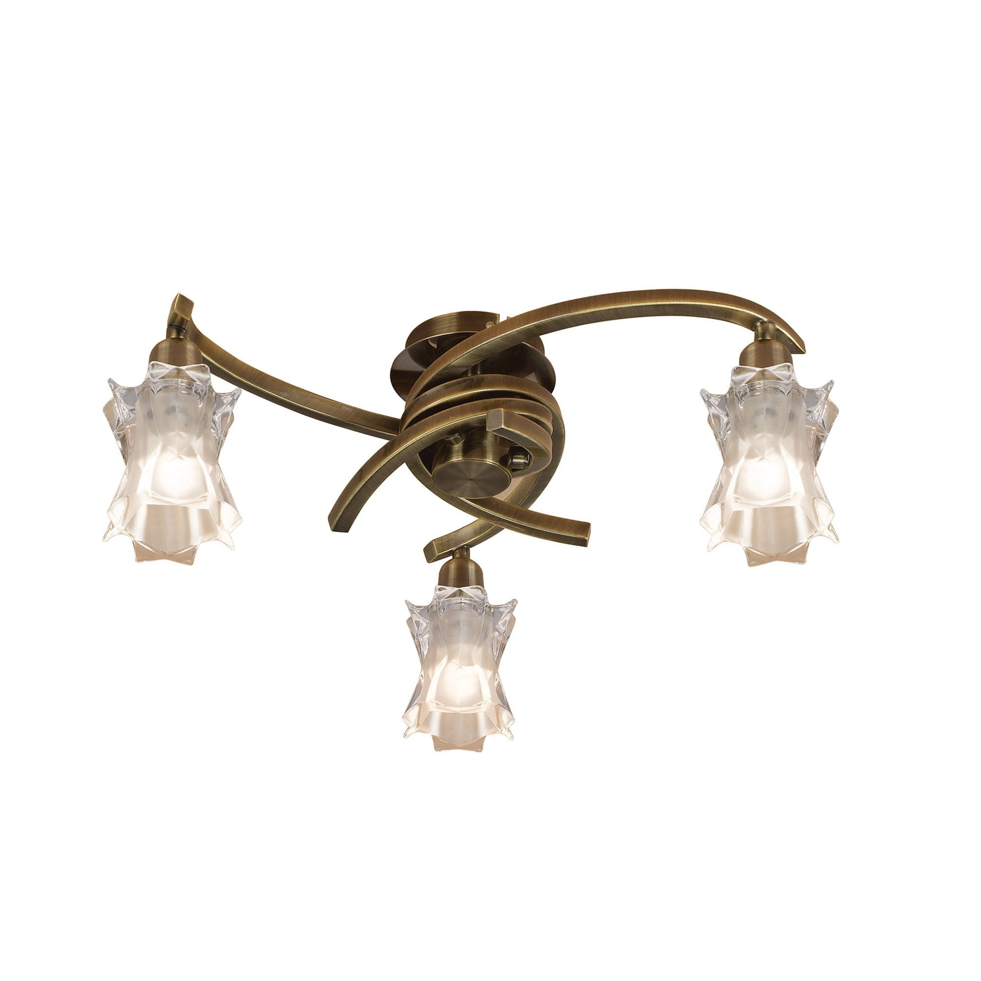 M8618AB/1 Alaska Ceiling 3 Light Antique Brass