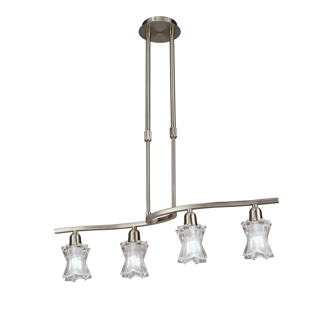M8609/1 Alaska Telescopic 4 Light Satin Nickel