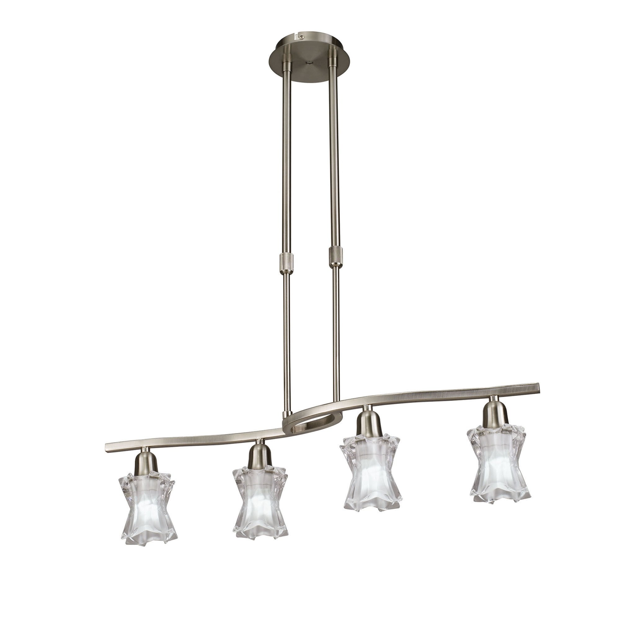M8609/1 Alaska Telescopic 4 Light Satin Nickel