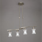M8609/1 Alaska Telescopic 4 Light Satin Nickel