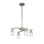 M8607/1 Alaska Pendant Convertible To Semi Flush 4 Light Satin Nickel
