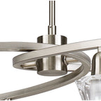 M8607/1 Alaska Pendant Convertible To Semi Flush 4 Light Satin Nickel