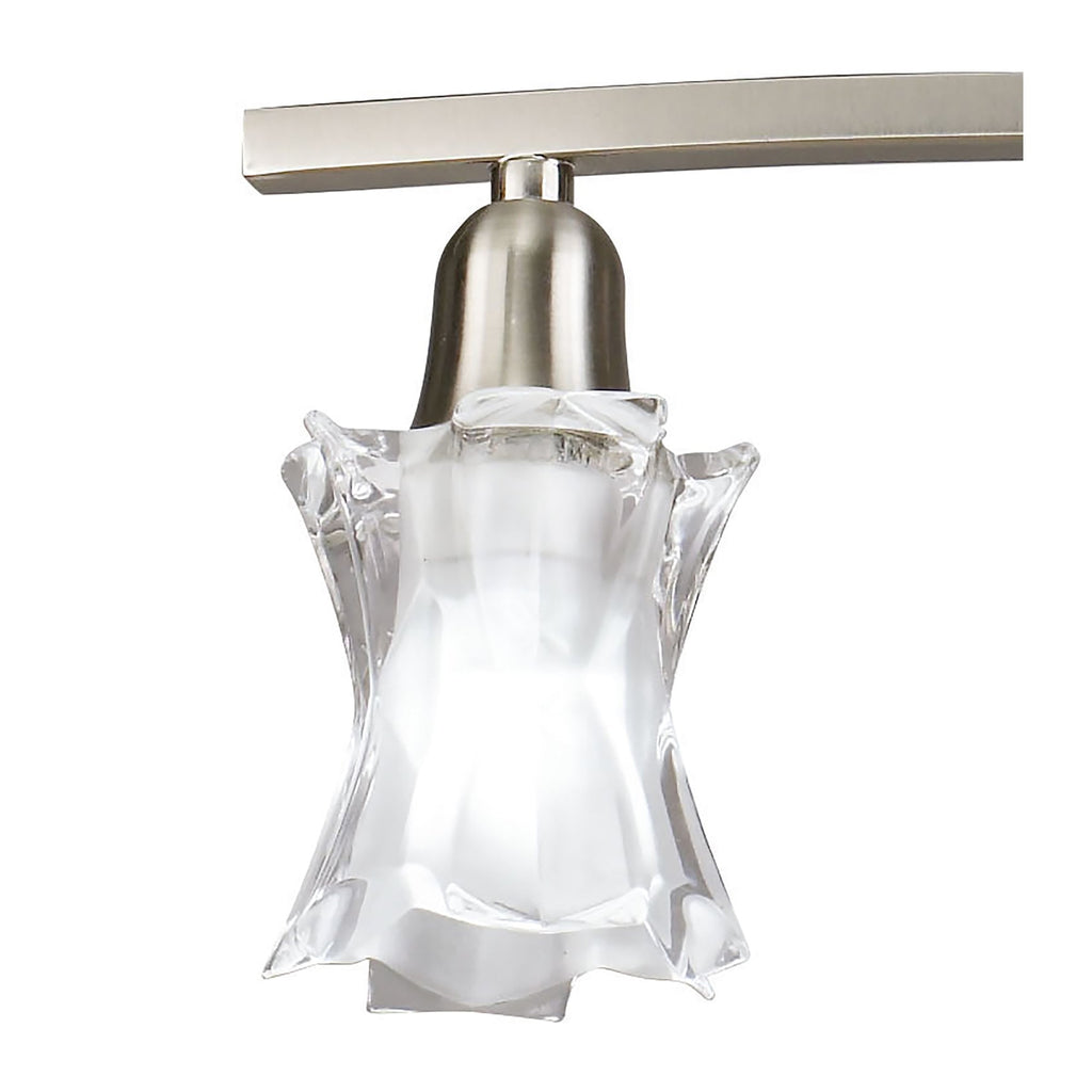 M8607/1 Alaska Pendant Convertible To Semi Flush 4 Light Satin Nickel