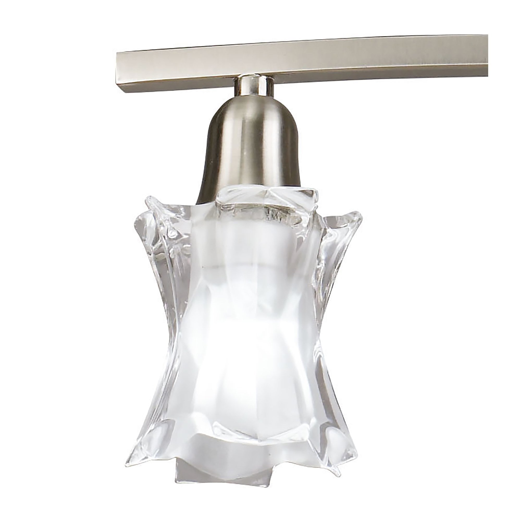 M8607/1 Alaska Pendant Convertible To Semi Flush 4 Light Satin Nickel