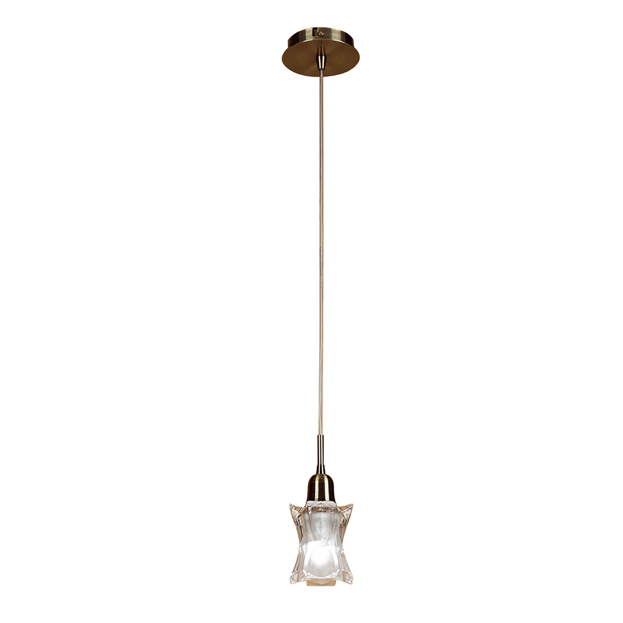 M8612AB/1 Alaska Pendant 1 Light Antique Brass