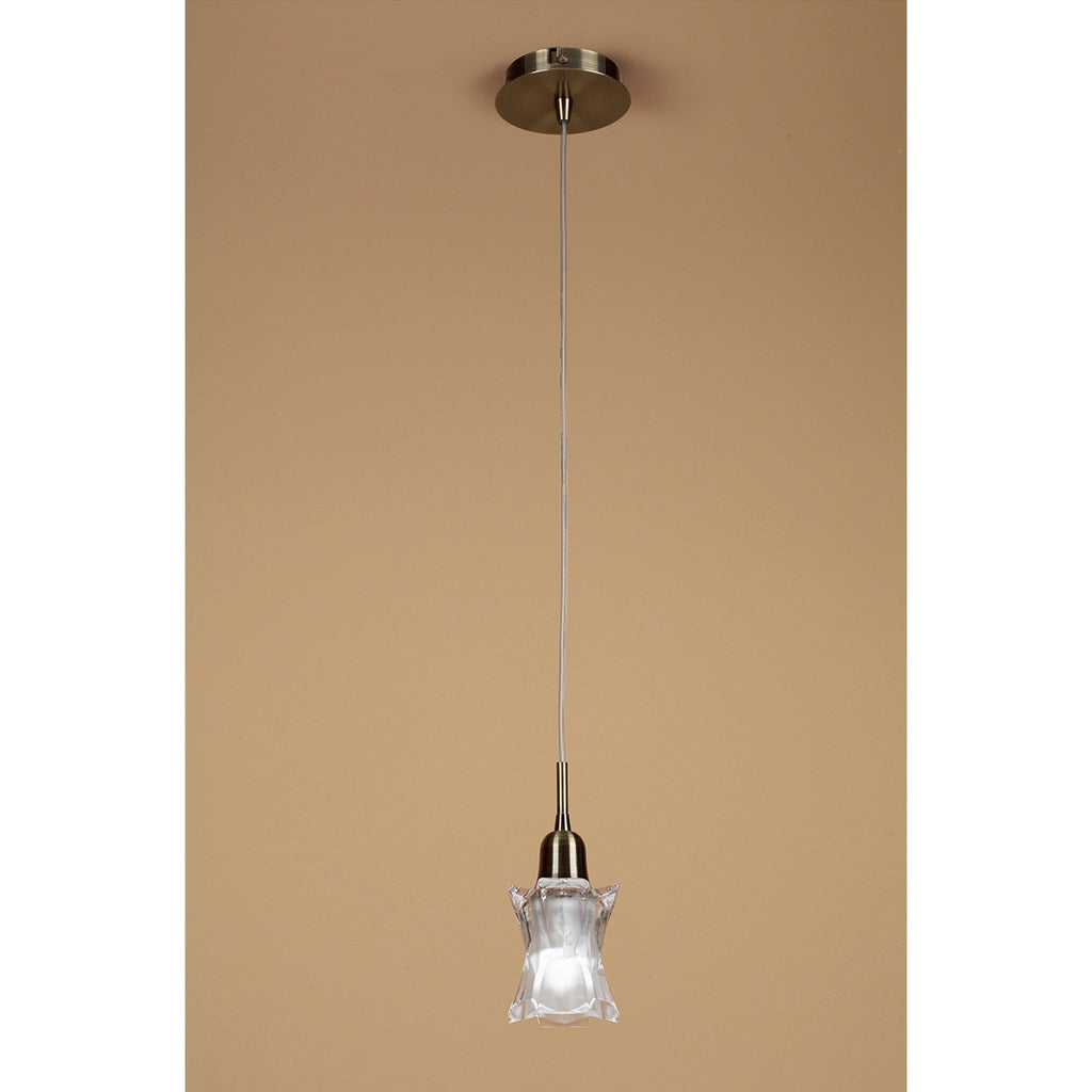 M8612AB/1 Alaska Pendant 1 Light Antique Brass