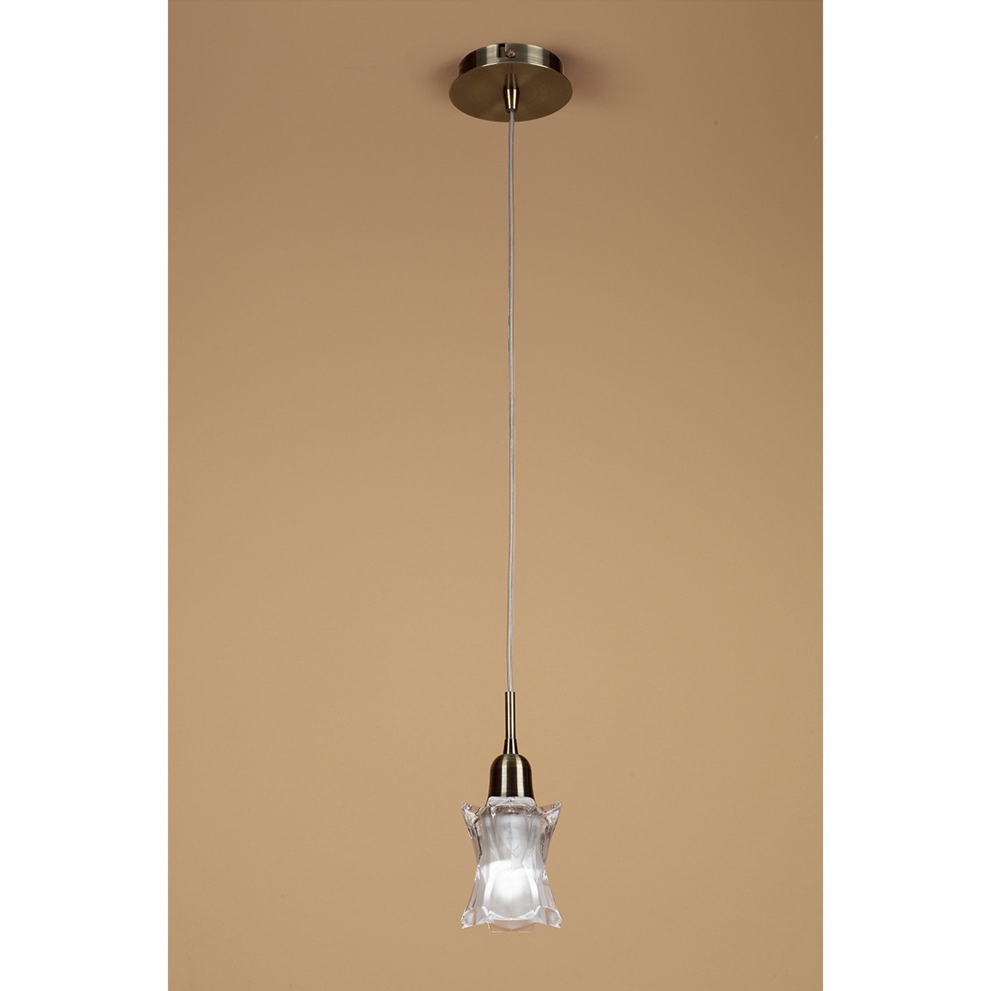 M8612AB/1 Alaska Pendant 1 Light Antique Brass
