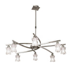 M8605/1 Alaska Pendant Convertible To Semi Flush 8 Light Satin Nickel