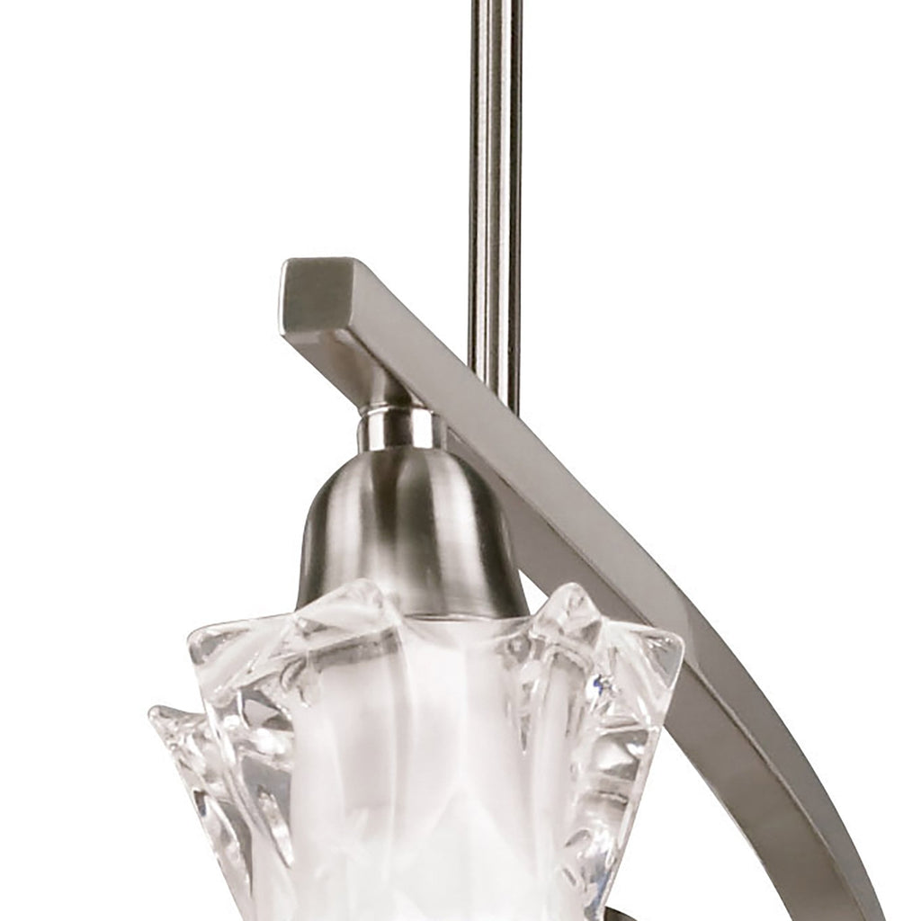 M8605/1 Alaska Pendant Convertible To Semi Flush 8 Light Satin Nickel