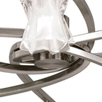 M8605/1 Alaska Pendant Convertible To Semi Flush 8 Light Satin Nickel