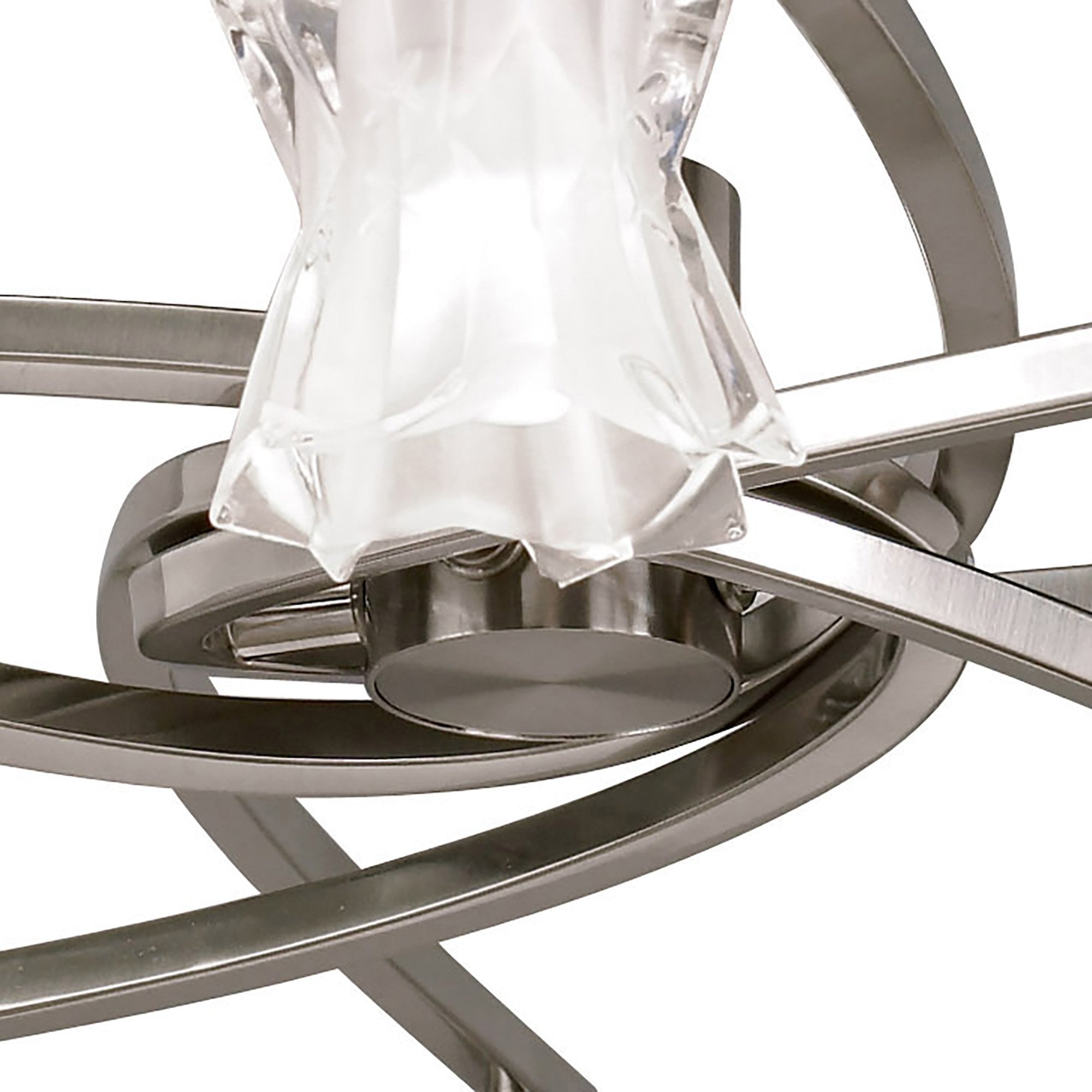 M8605/1 Alaska Pendant Convertible To Semi Flush 8 Light Satin Nickel